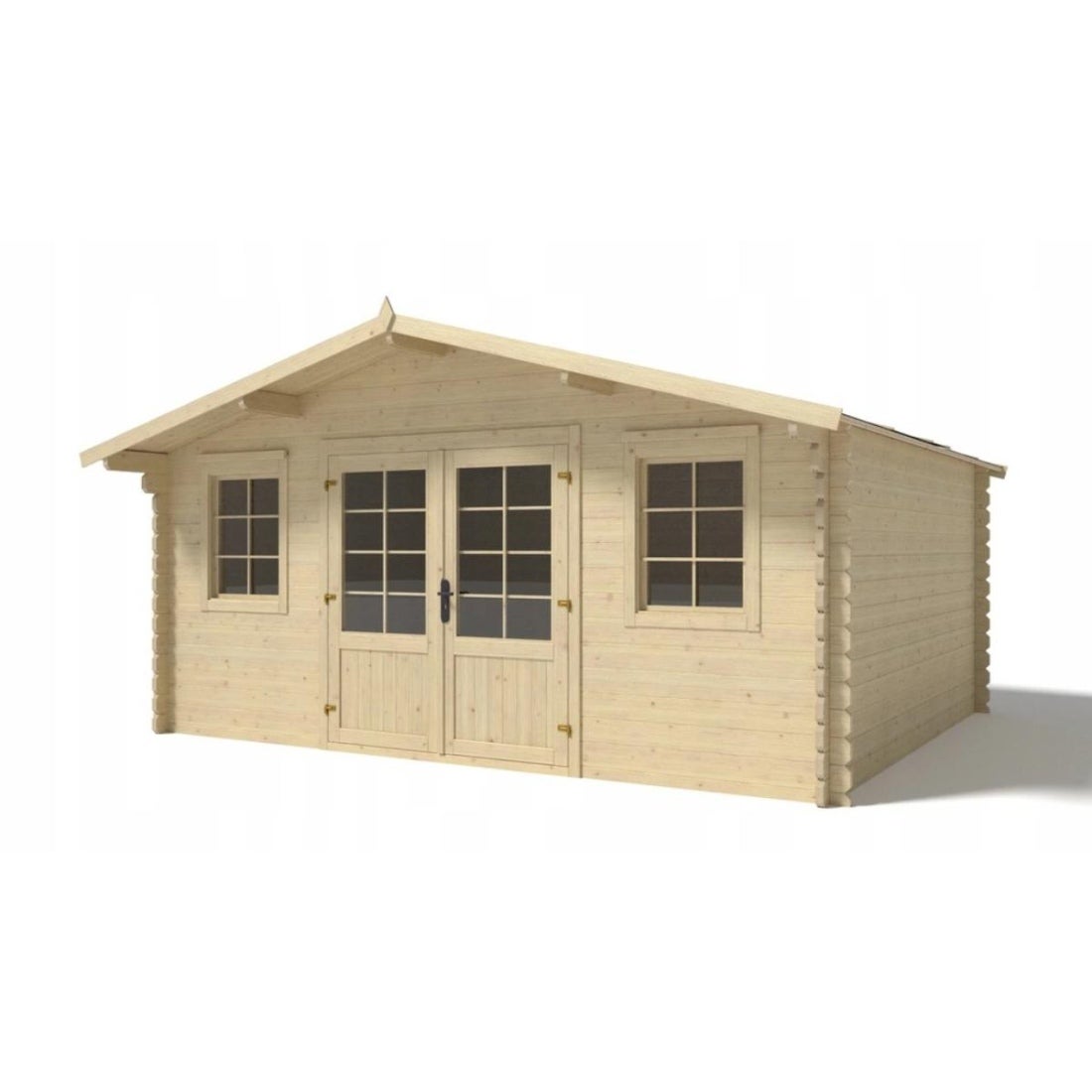 Casuta de grădină din lemn - 19,2 m² - 4,8 x 4 m - Grosime: 40 mm - Culoare: natural - DOM370