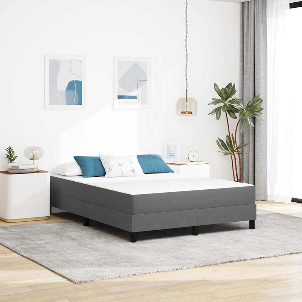 Materac do łóżka z materacem Jasnoszary 160 x 200 cm tkanina vidaXL