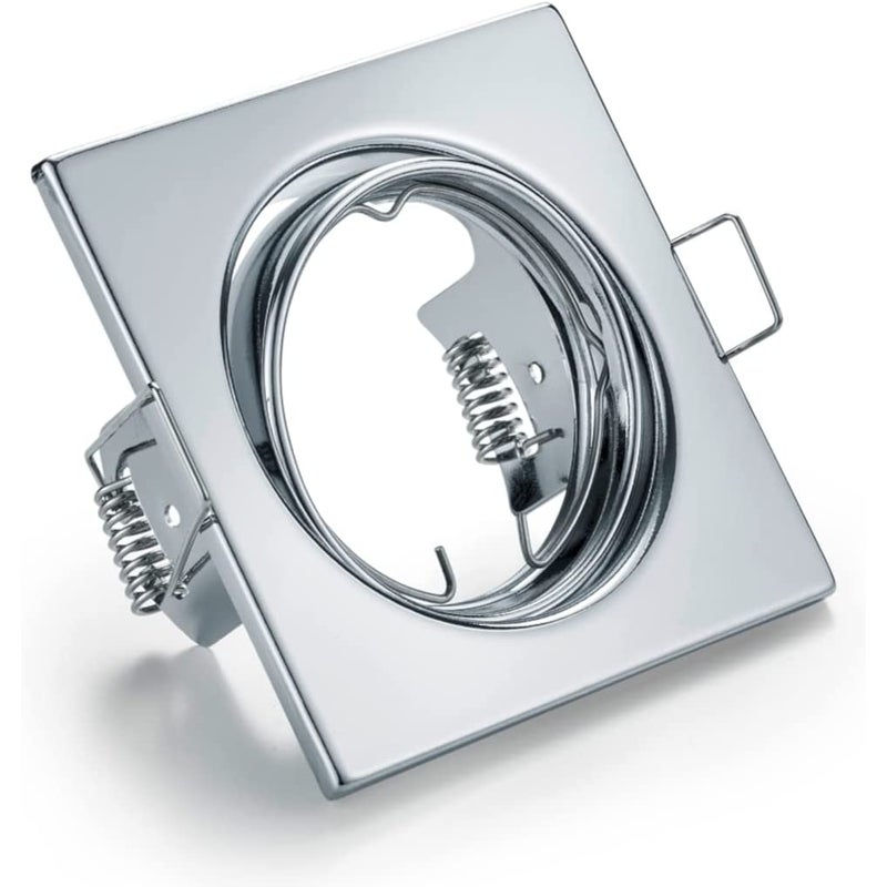 Oprawa sufitowa wpuszczana podtynkowa Jura chromowana 1xGU10x15W kwadratowa ruchoma IP20 wym: 8 x 8 cm metal Trio