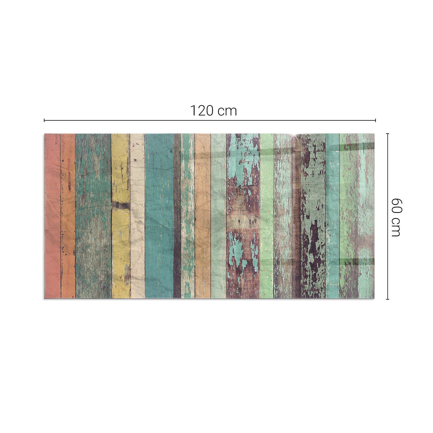 Szkło ochronne żaroodporne pod kominek - 120x60 cm - Deski w różnych odcieniach - TULUP - 2