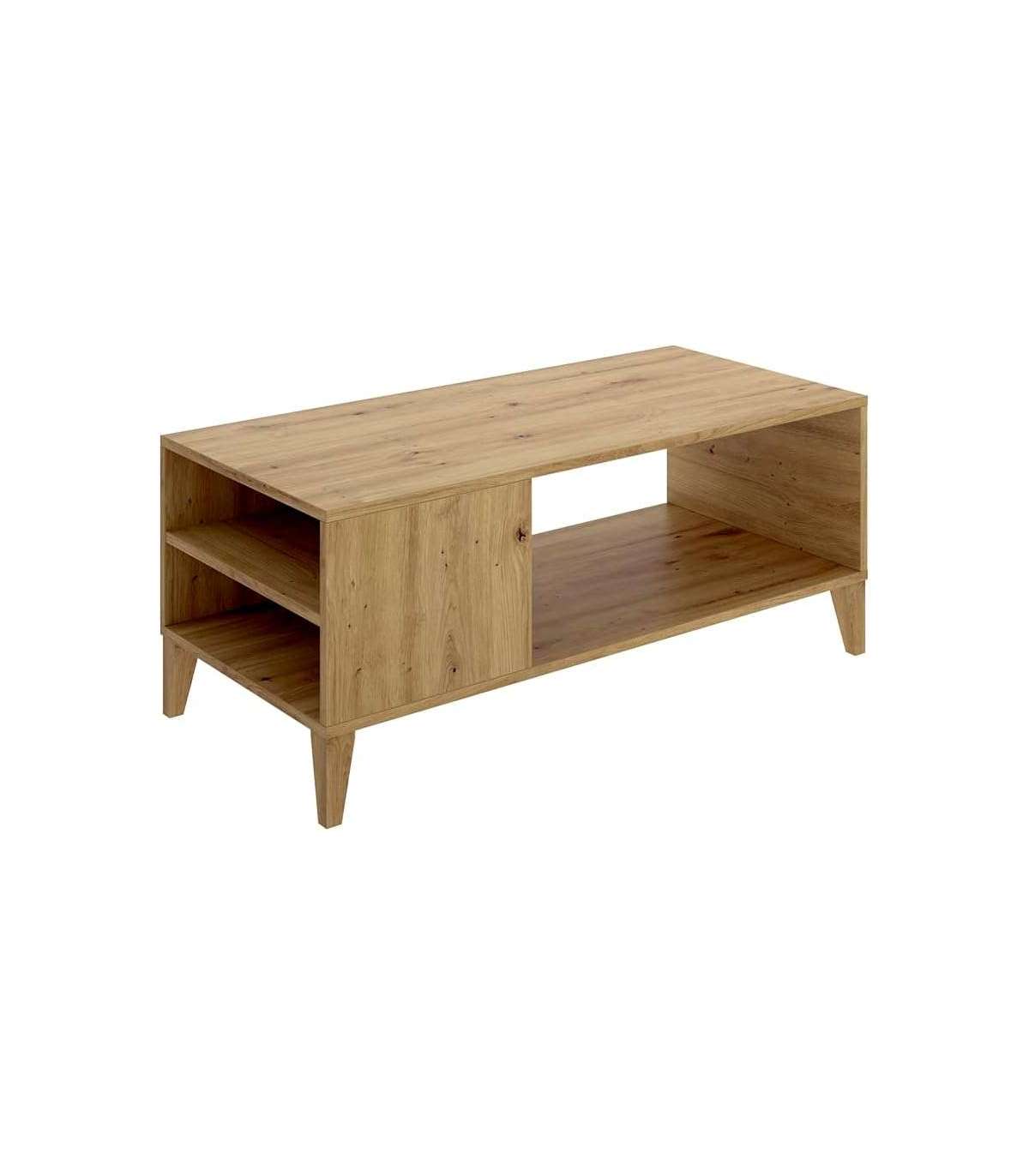 Dkt Mesa Centro Modelo Mira Con Estante Y Diseño Moderno Claras , Leroy Merlin
