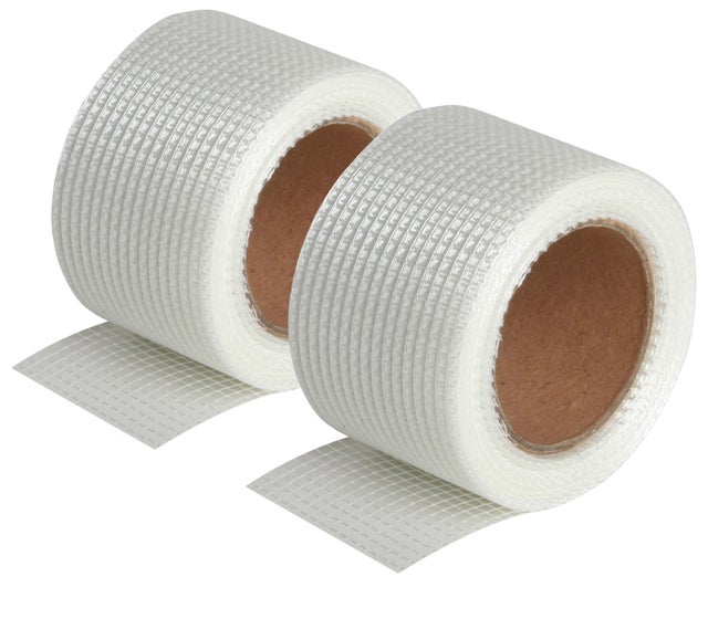 Lot de 2 bandes grillagées adhésives Semin pour réaliser les joints des plaques de plâtre en association avec un enduit - 20 m