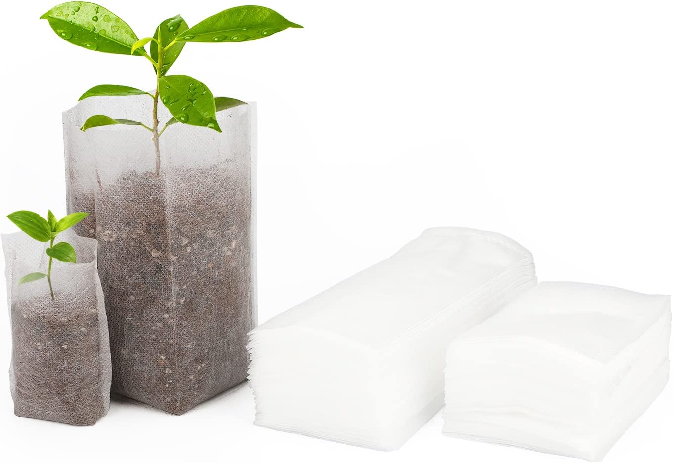 Opakowanie 200 torebek z włókniny do uprawy i siewu roślin (8 x 10 cm)
