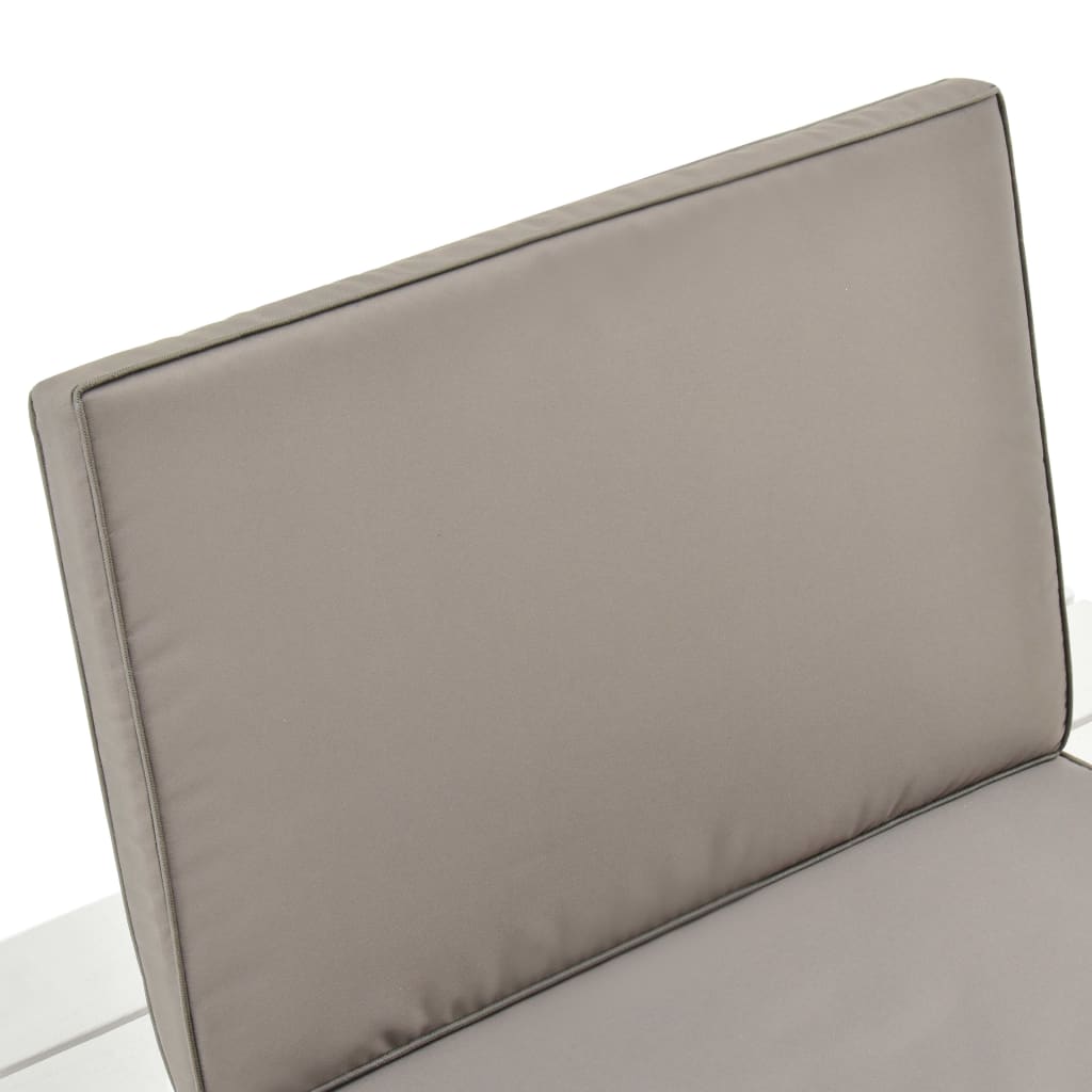 Chaise de jardin avec coussin en Plastique Blanc - 5