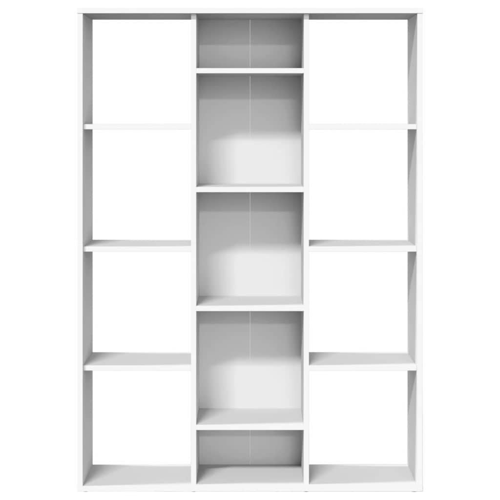 Séparateur de pièce/bibliothèque blanc 100 x 24 x 140 cm - 5