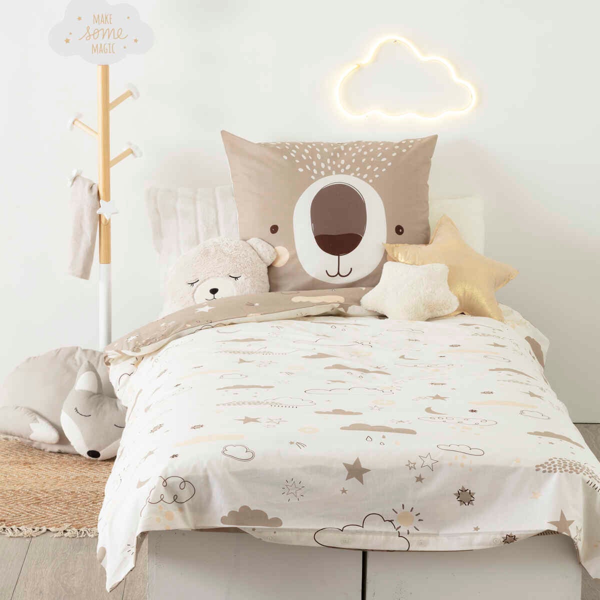 Juego de cama infantil «ours» - algodón 140 x 200 cm - atmosphera créateur d'intérieur