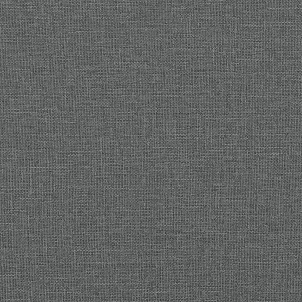 Cadre de lit sans matelas gris foncé 200 x 200 cm tissu - 8