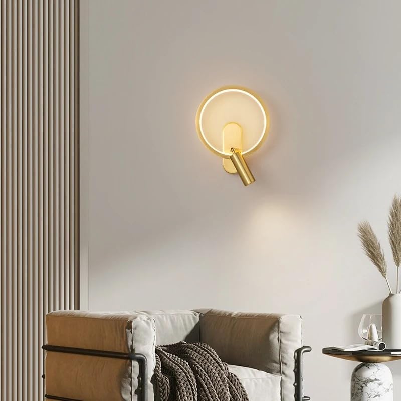 (Copper color) Générique Applique murale tout cuivre, lampe de chevet simple et minimaliste, éclairage luxueux, ambiance créative dans la chambre - 3