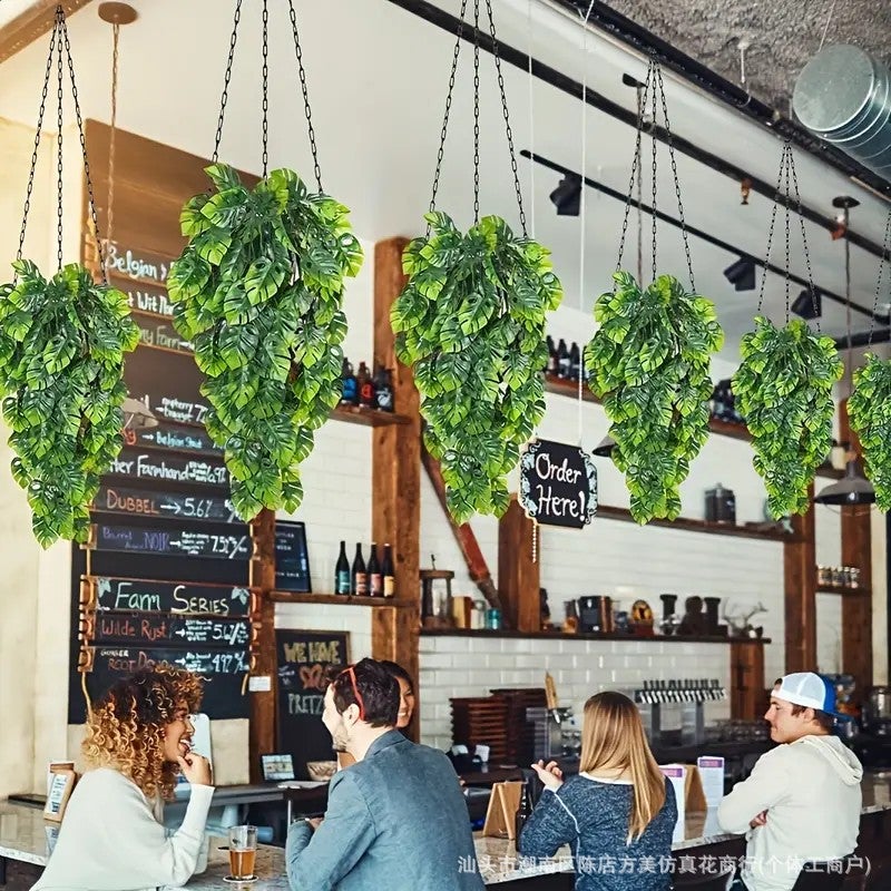 Paquete de 2 enredaderas artificiales: plantas artificiales realistas, resistentes a los rayos UV, aptas para interiores y exteriores,jardines y bodas - 6