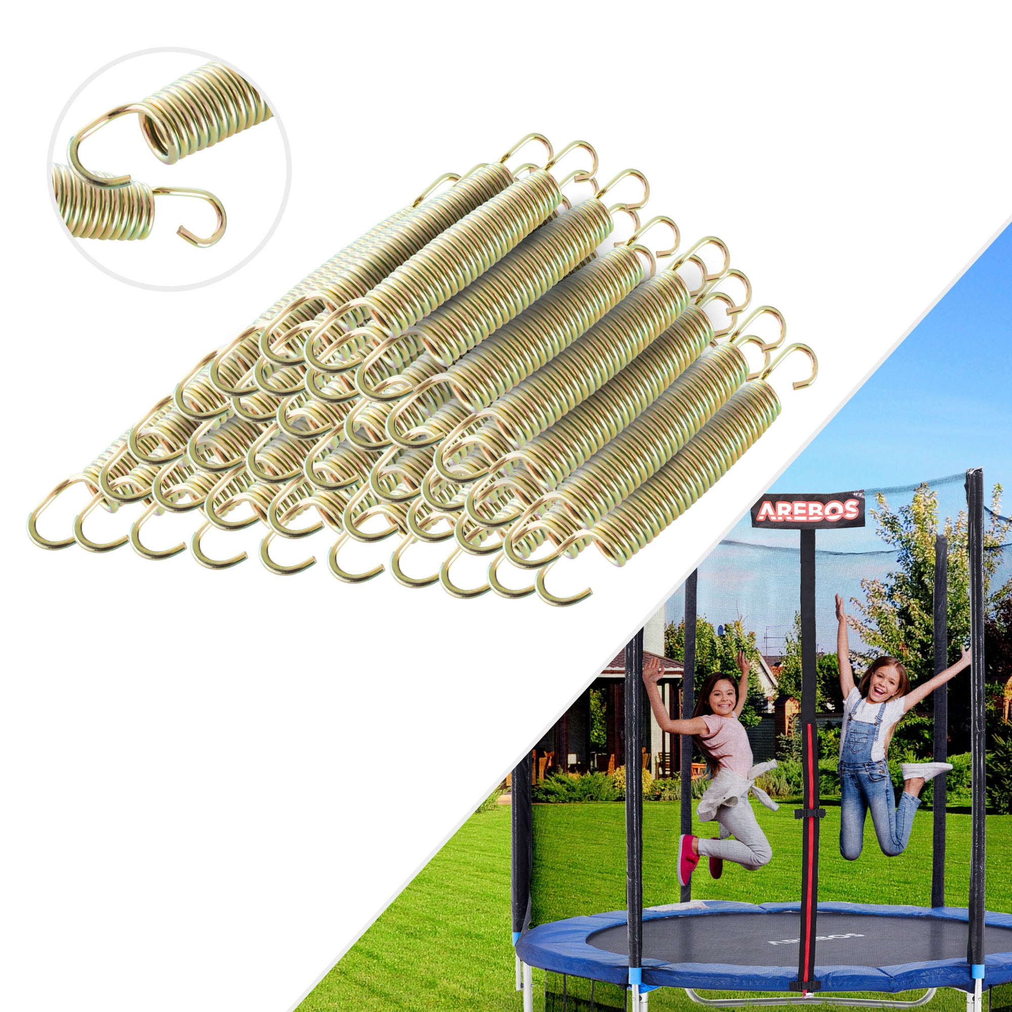 Lot De 90 Ressorts De Trampoline Skywalker – 7 Pouces, Acier, état D’occasion