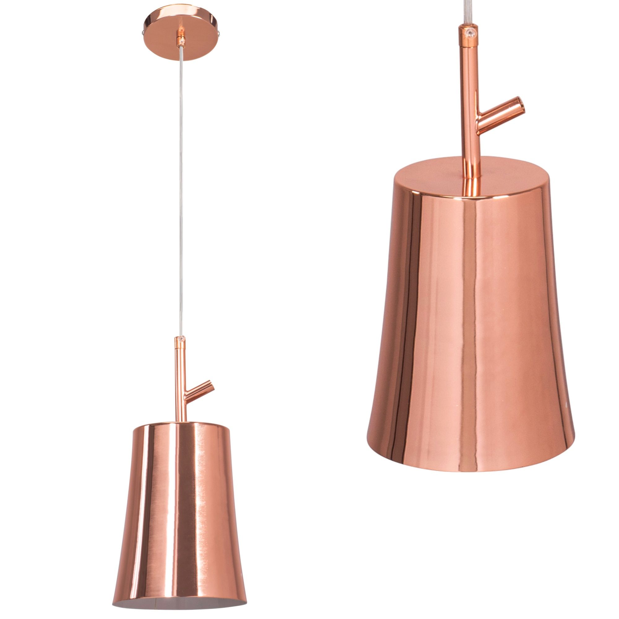 Lampa Sufitowa Wisząca Toolight App1036-1Cp Różowo Złoty