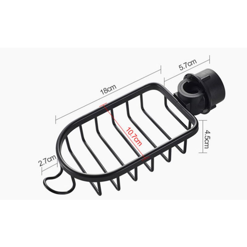2x Étagère Douche Sans Percage Inox,T-Audace Noir Étagère Salle de Bain Télescopique Inoxydable, Tablette Support Douche, Porte Savon Barre Douche - 2