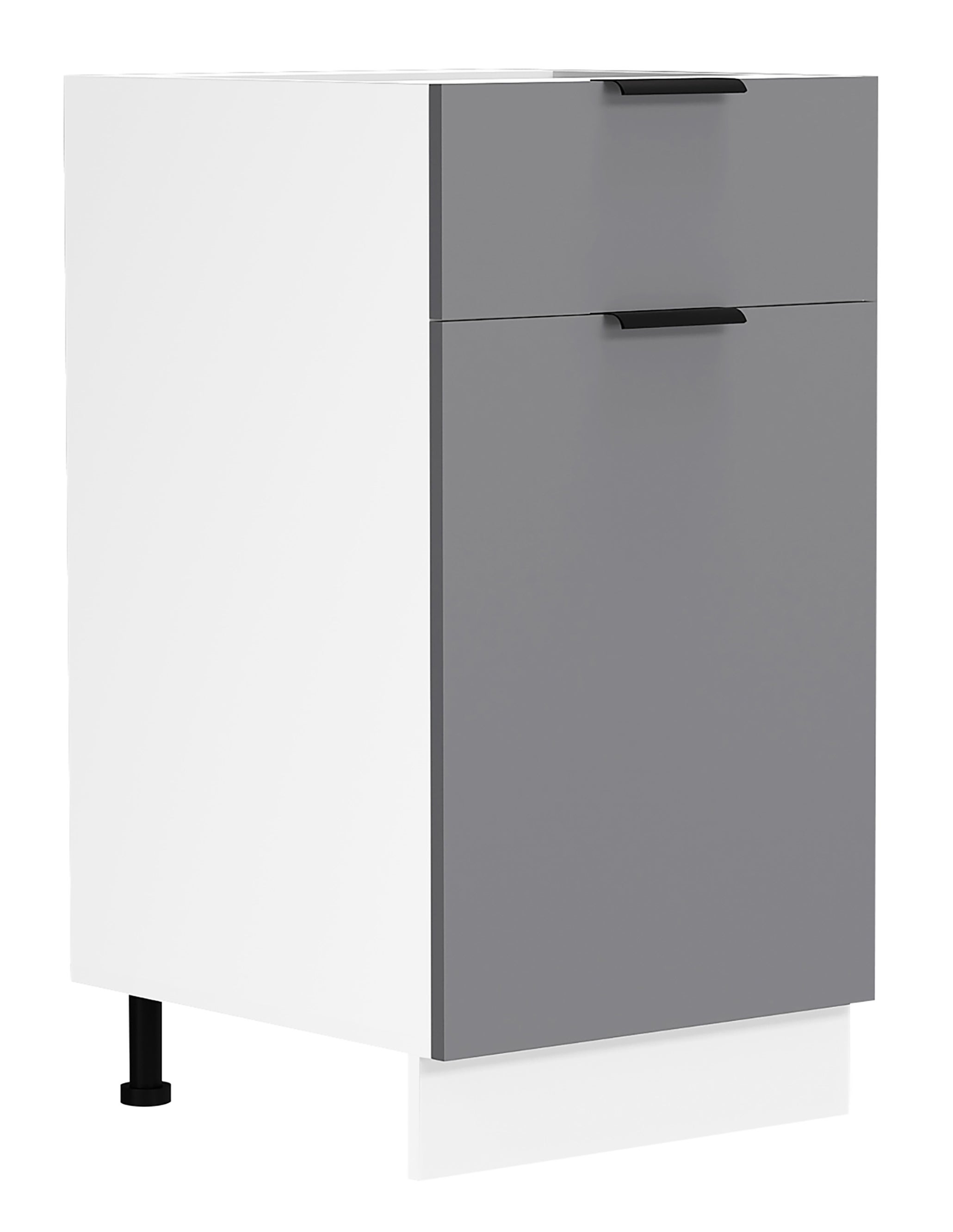 VCM Cuisine Fasola Blanc/Anthracite H. 82 x B. 40 x T. 46 cm | Leroy Merlin