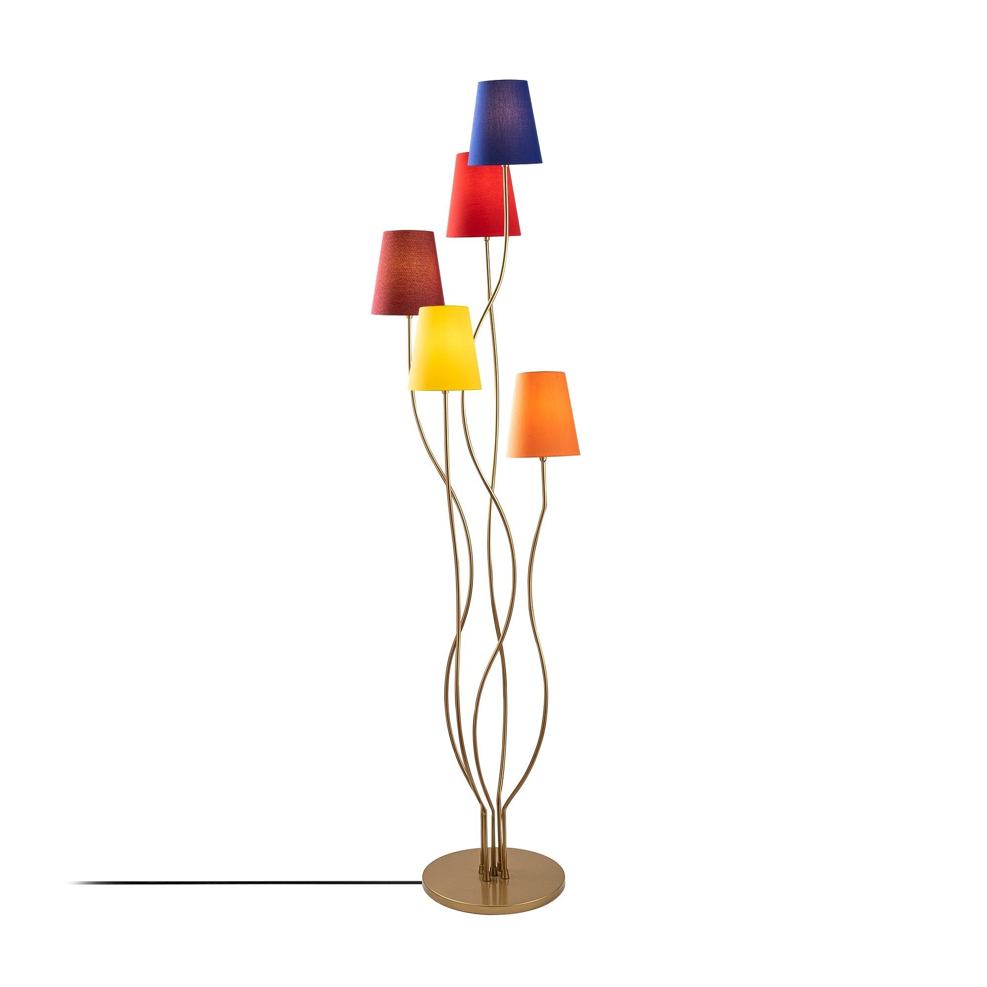 Lampadaire de jardin blanc avec LED multicolore | Maison et Styles