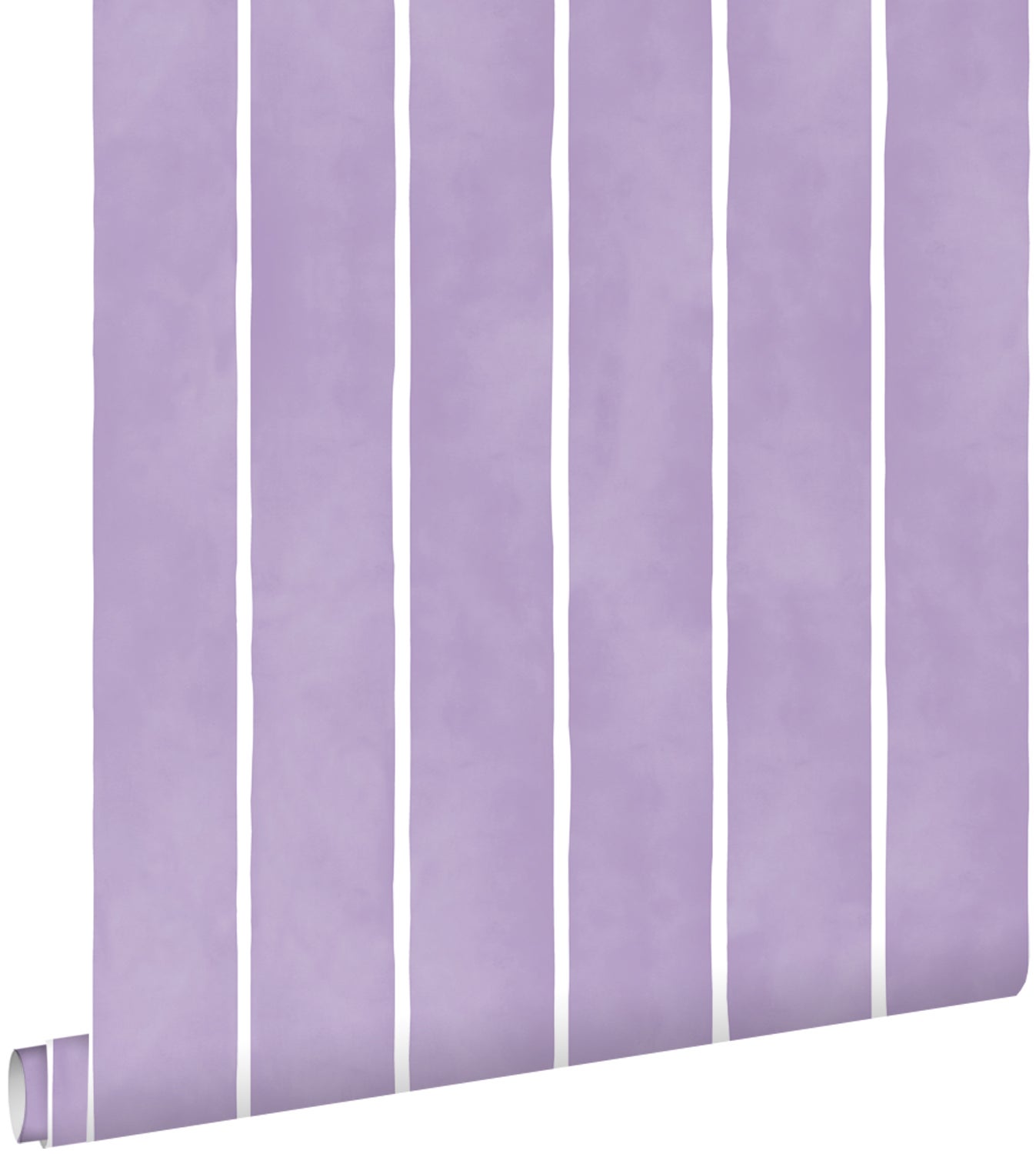 Tapeta paski liliowo fioletowymIbiałym - 50 x 900 cm - ESTAHOME