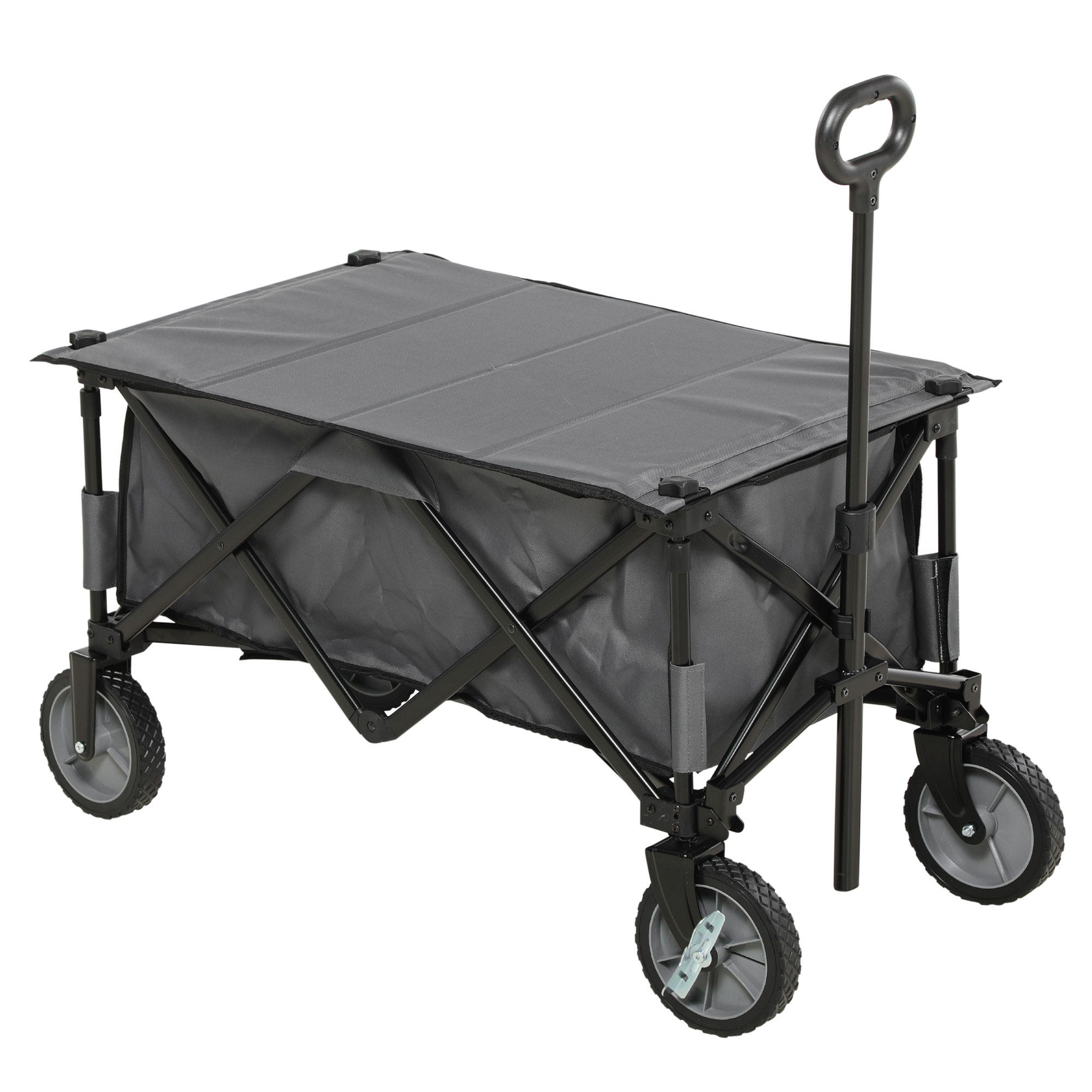 Novonova Chariot Pliable à Roulettes Roues Pivotant 360° Tissus Résistant Poussette de Plage Bleu Novonova Chariot Pliable à Roulettes Roues Pivotant 360° Tissus Résistant Poussette de Plage Bleu