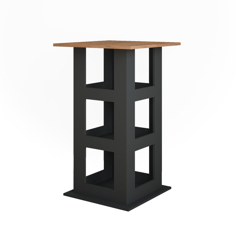 Vicco Stół barowy Repose, Złoty dąb power/antracyt, 65 x 65 cm