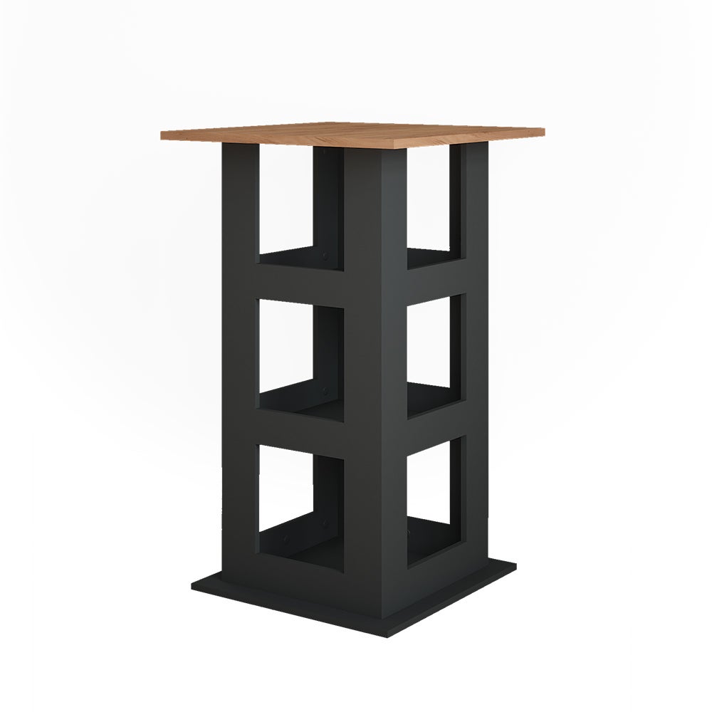 Vicco Stół barowy Repose, Złoty dąb power/antracyt, 65 x 65 cm