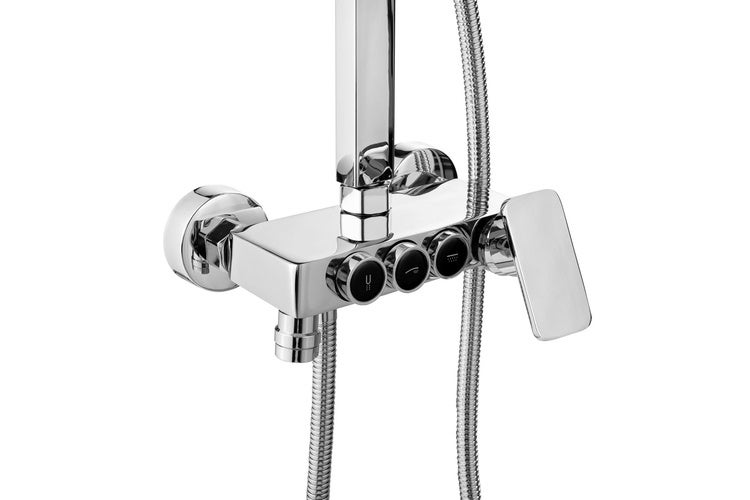 Conjunto de duche com torneira, Cromo - 3