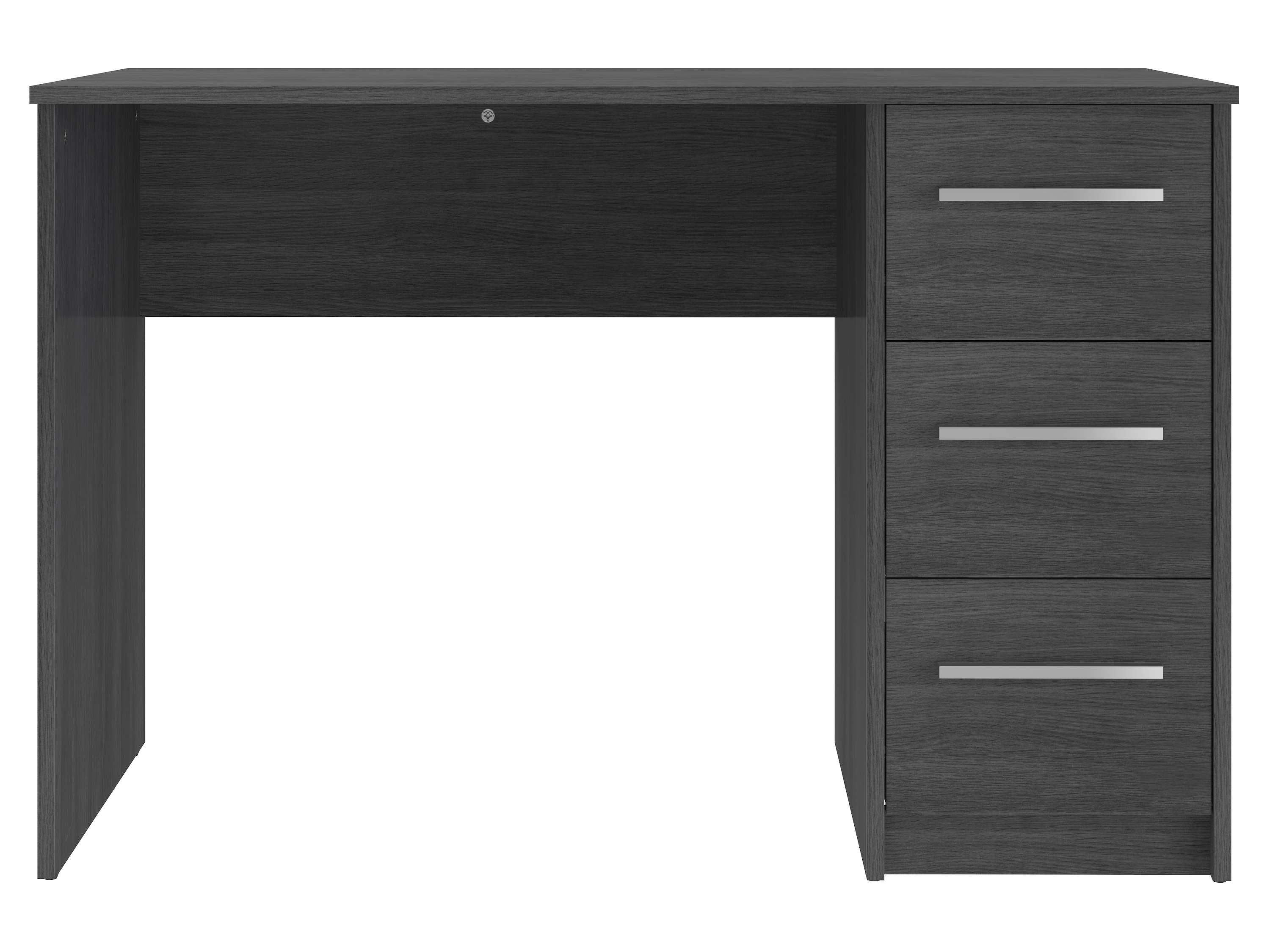 Bureau SAME 3 tiroirs 110x56x74 cm chêne gris cendré TALESA - 4