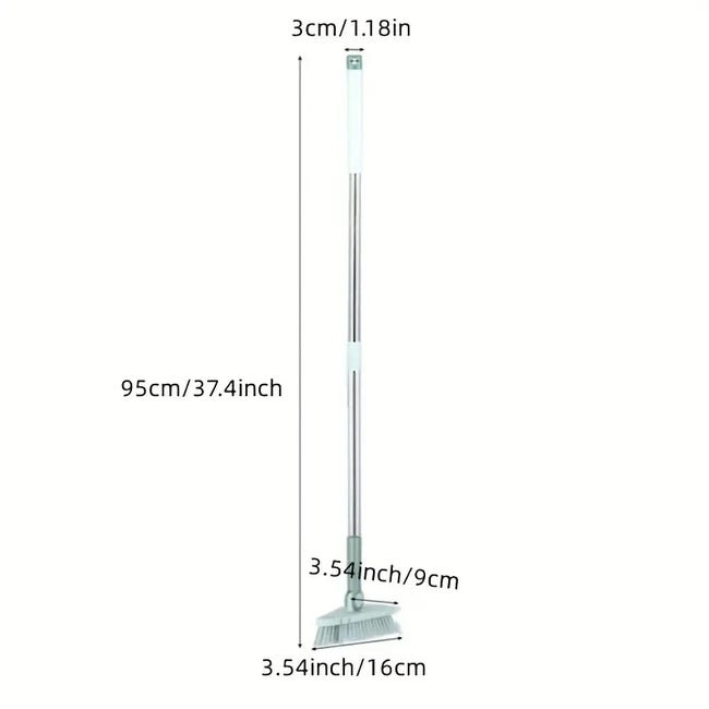 Cepillo De Limpieza 2 En 1 Con Mango Largo De 112 Cm - Para Suelos, Azulejos Y Zonas Difíciles