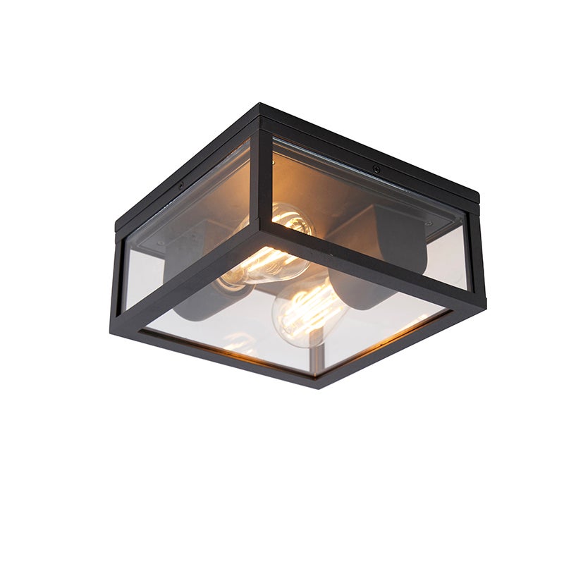Inteligentna lampa sufitowa czarna IP44 2-światłowa w tym Wifi ST64 - Charlois