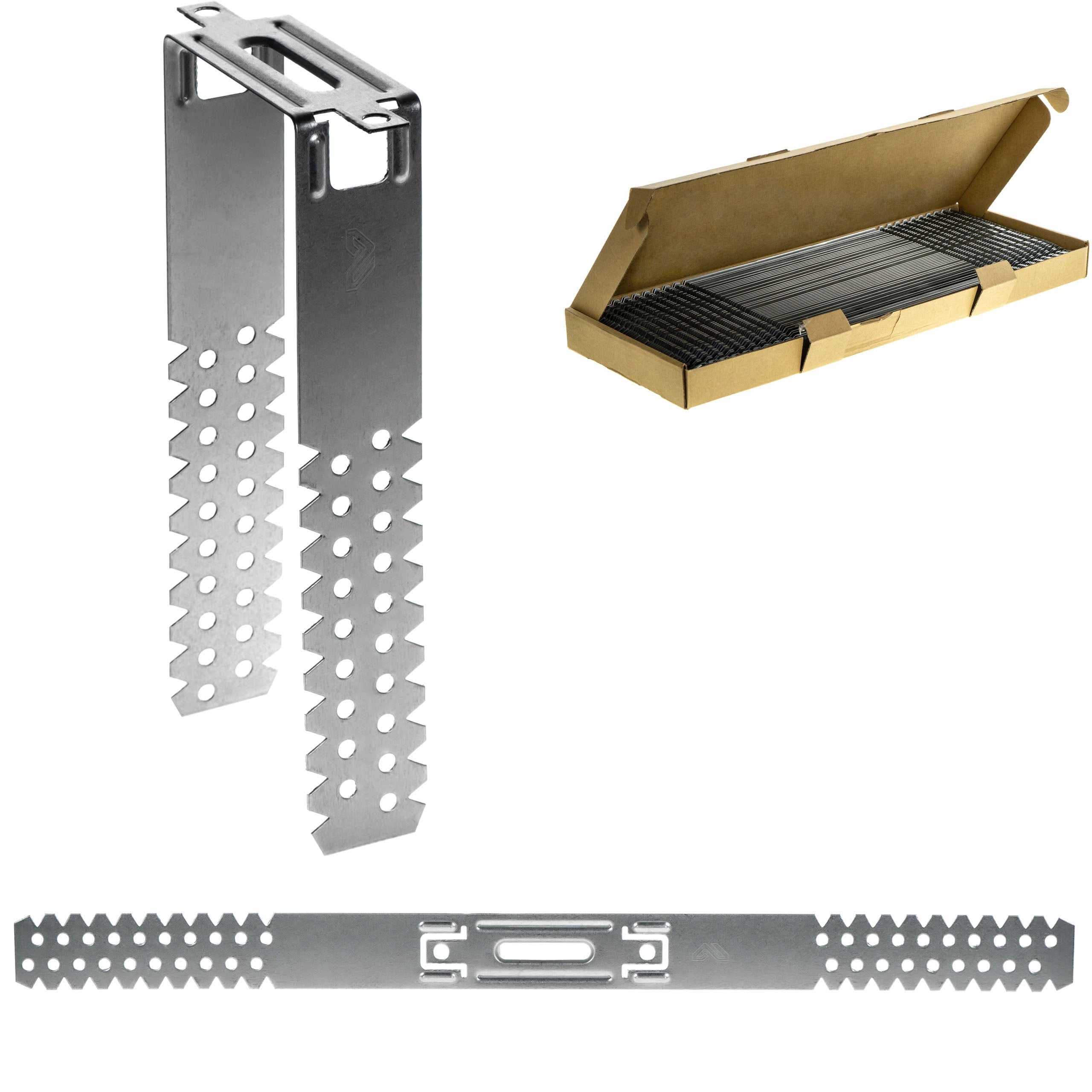 Wieszaki płaskie ES 60x175 mm Budmat grubość 0,8 mm do profili CD60 100szt