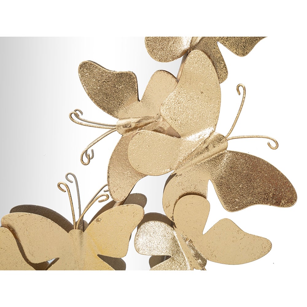 Specchio ovale da parete dorato con farfalle decorative Butterfly Wind - 5