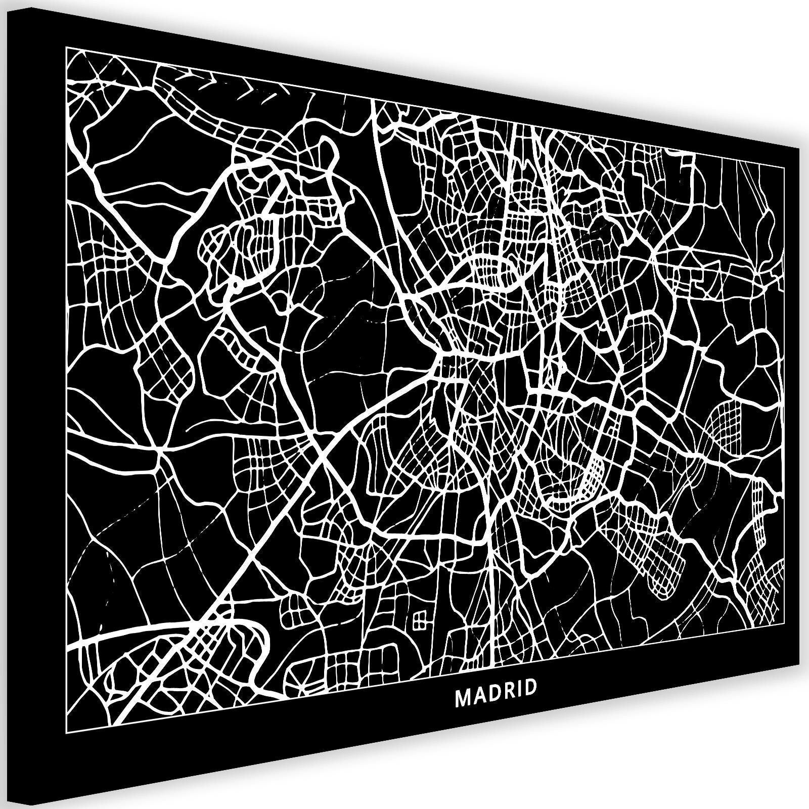 Obraz, Madryt - plan miasta 60x40