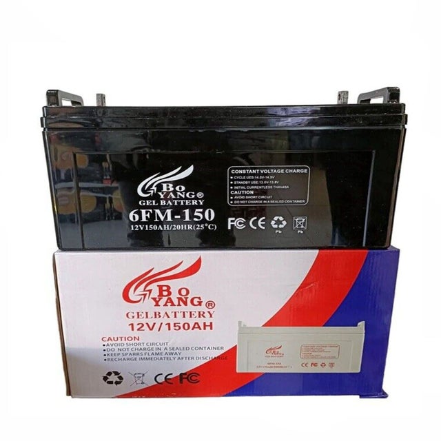 KIT 2 GEL BATTERIA 150 AH 300 AH PER KIT FOTOVOLTAICO PANNELLO SOLARE CAMPER BAITA CASA ECC