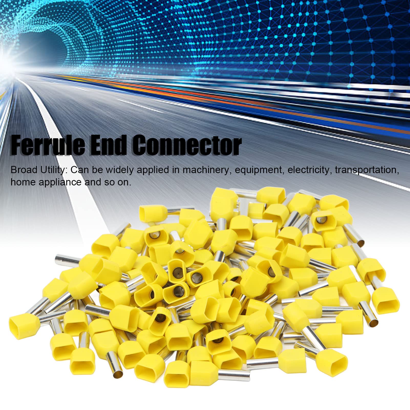 Kit di set di terminali per cavi di crimpatura isolati con ghiera da 100 pezzi per apparecchiature per macchine TE4012 - 8