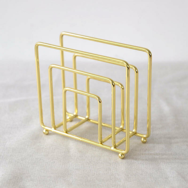 Uchwyt na serwetki papierowe na stół, stół warsztatowy lub biurko, do jadalni, kuchni, restauracji, na piknik (złoty)