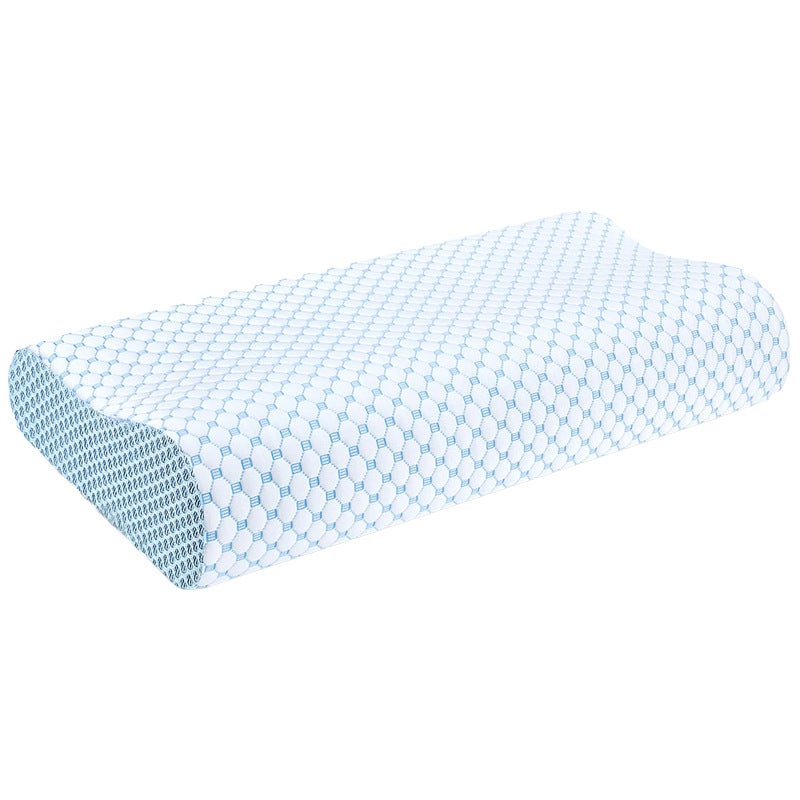 Oreiller Cervical Ergonomique En Mousse à Mémoire De Forme - 60x30cm, Blanc/noir