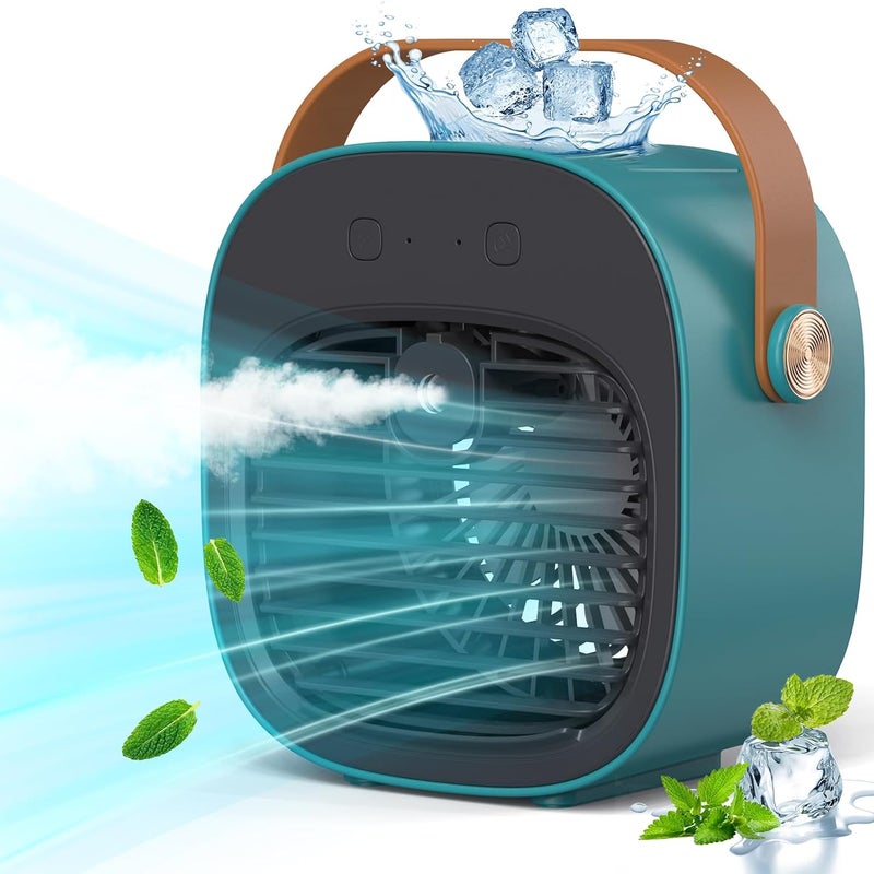 Przenośny klimatyzator – osobisty klimatyzator, 3 prędkości, mały cichy wentylator, do domu, sypialni i podróży