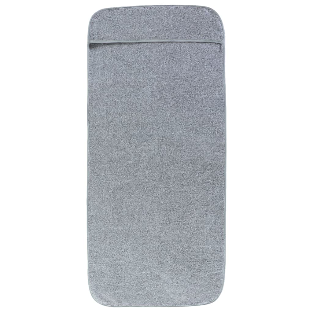 Serviettes de plage, 4 pièces, en tissu, grises, 400 g/m², 60 × 135 cm - 4