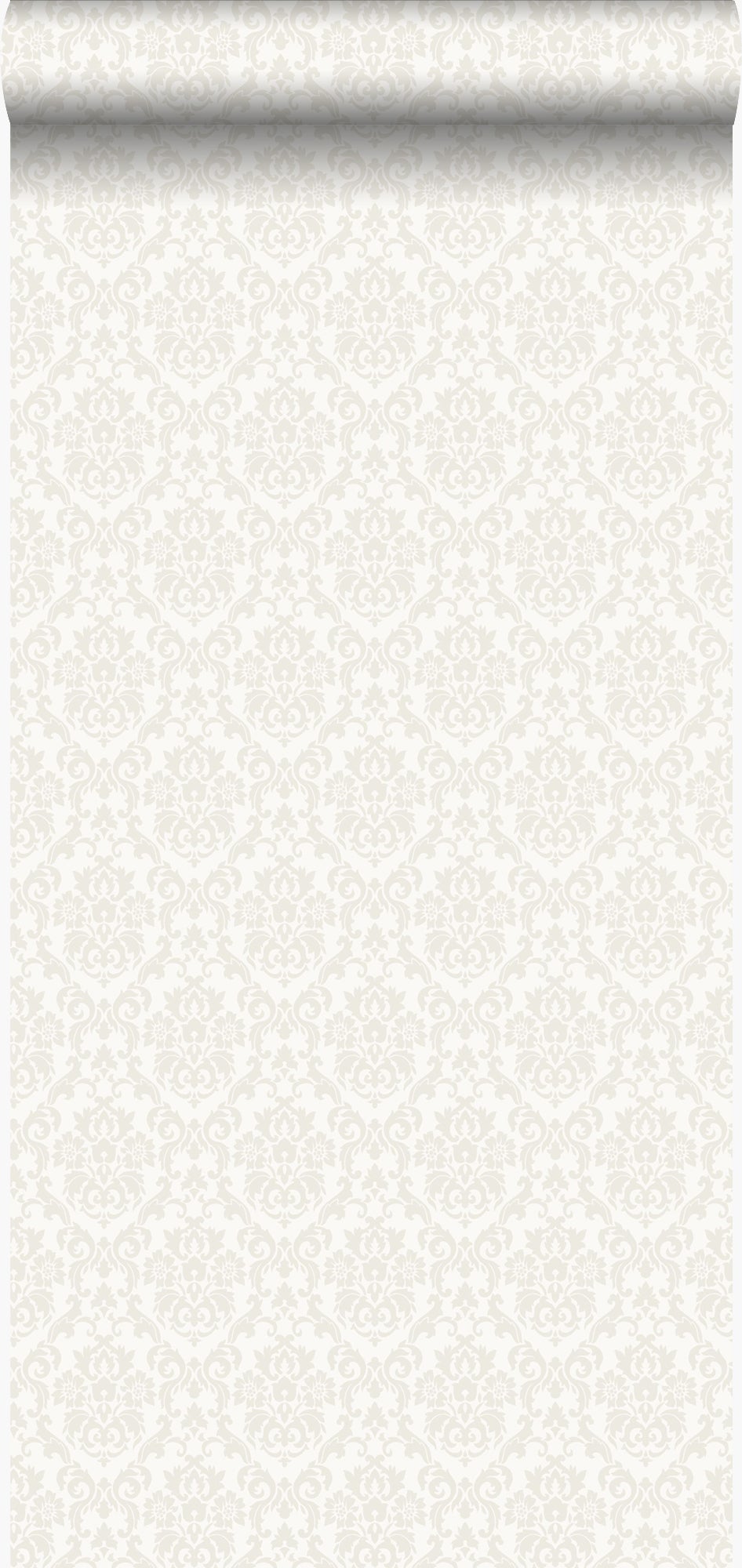 Papel pintado adorno blanco - 53 cm x 10.05 m - origin wallcoverings
