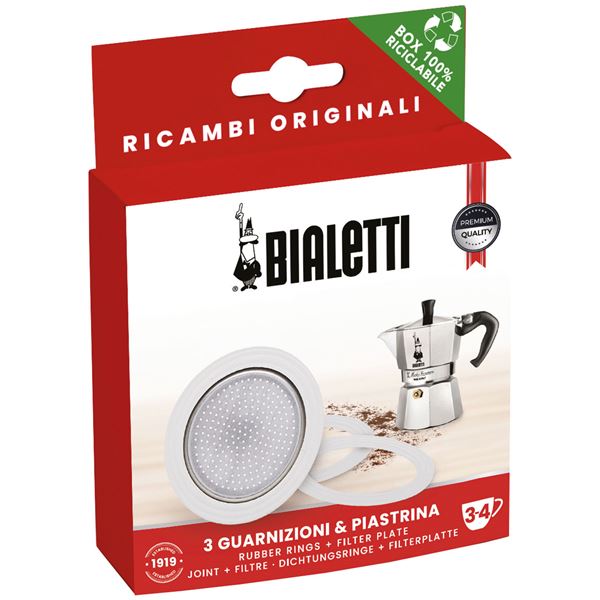 Kit x3 joints et 1x filtre 12t Bialetti F0800006