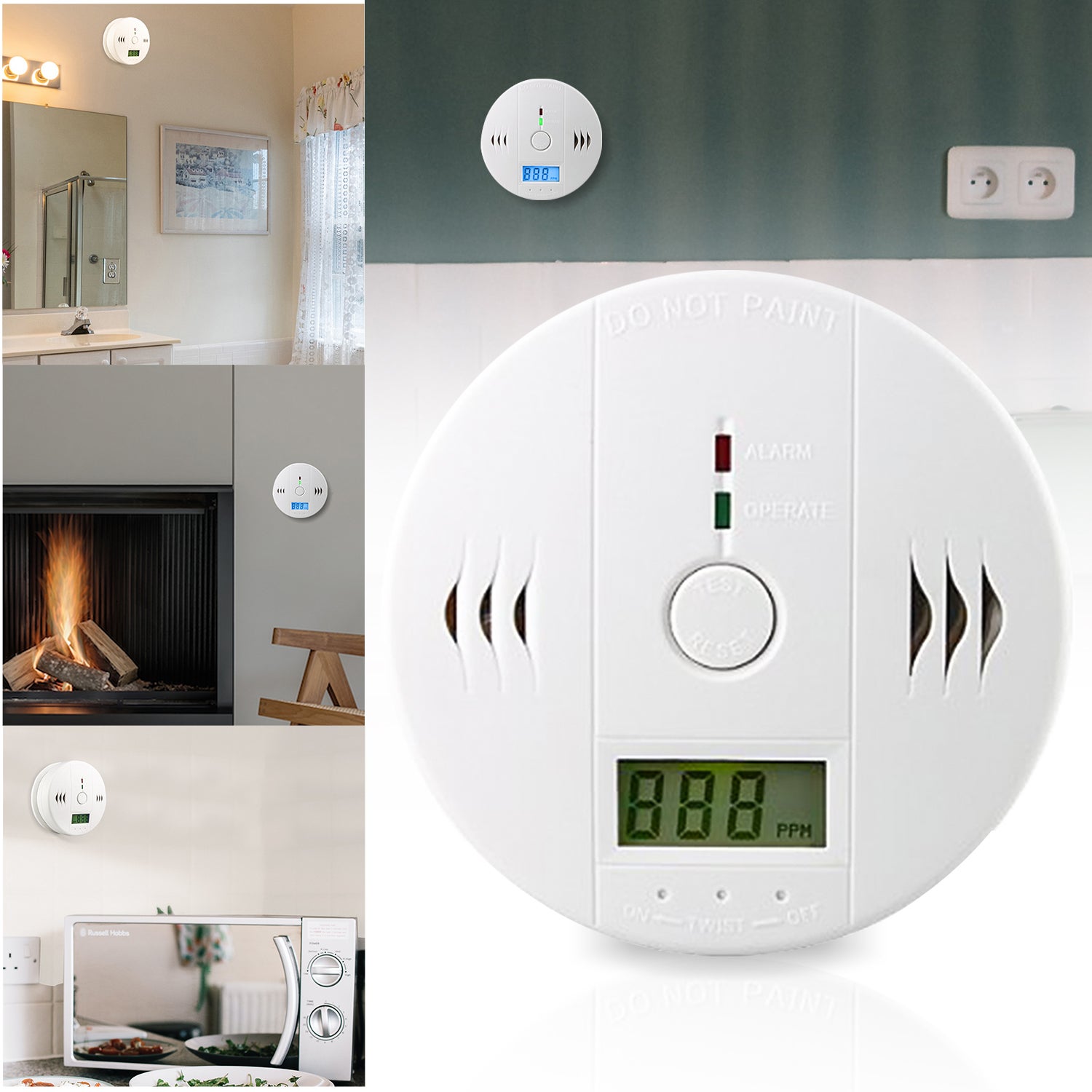 6x rilevatori di CO con sensore integrato: protegge dall'avvelenamento - 9