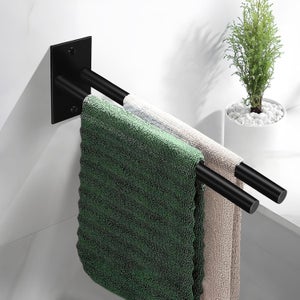 Porta Asciugamani Bagno Adesivo Nero 48cm