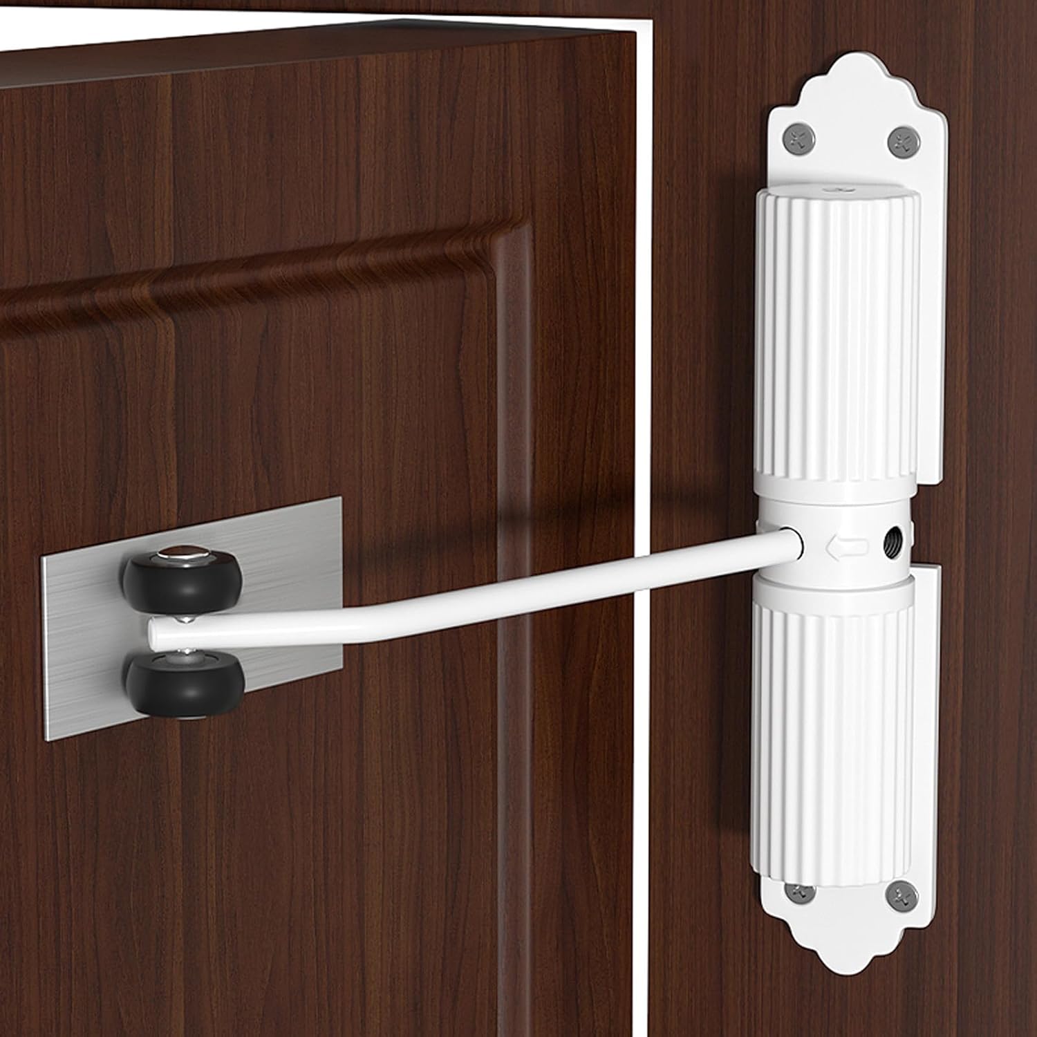 (Blanc) Ferme Porte Automatique,Ferme Porte Force De Fermeture Réglable — free download
