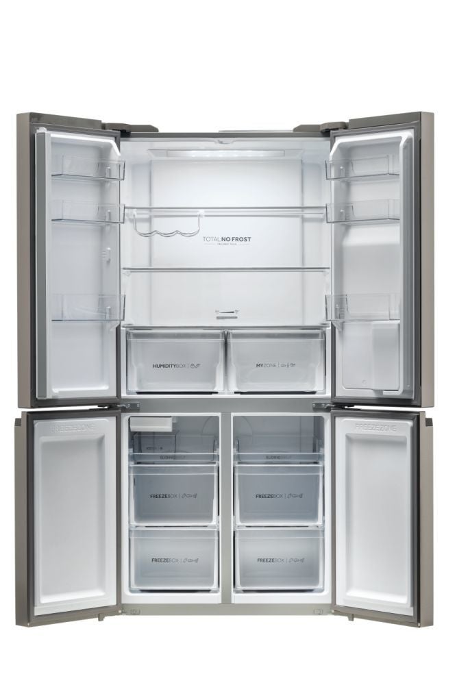Haier Cube 90 Serie 5 HTF-520IP7 frigo américain Autoportante 525 L F Platine, Acier inoxydable - 3