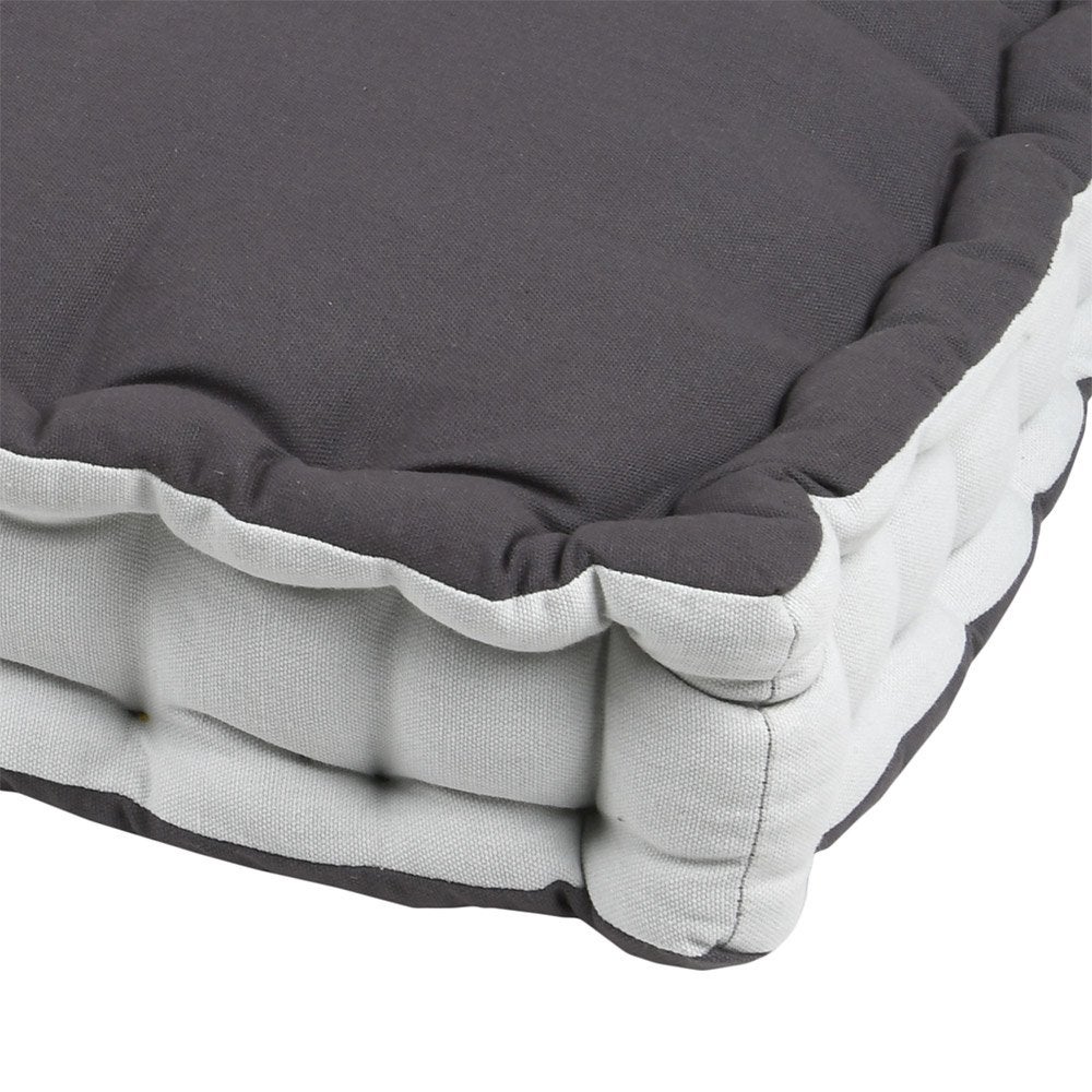 Coussin palette 60x120 cm Duo gris perle - 2