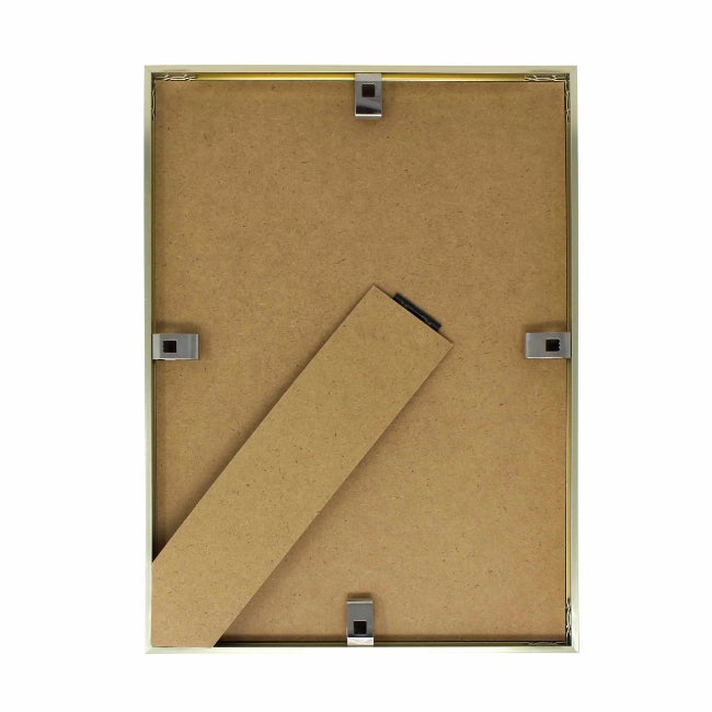 Cadre format A5 - 15x21 cm en aluminium - Doré - Vitre en verre - 2