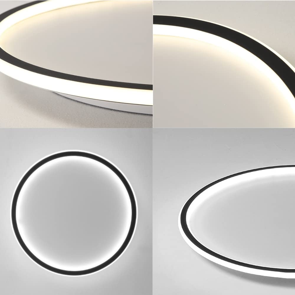 Lámpara de techo moderna,lámpara de techo LED redonda,tres temperaturas de color y brillo ajustable de forma continua,para dormitorio y comedor (40CM) - 3