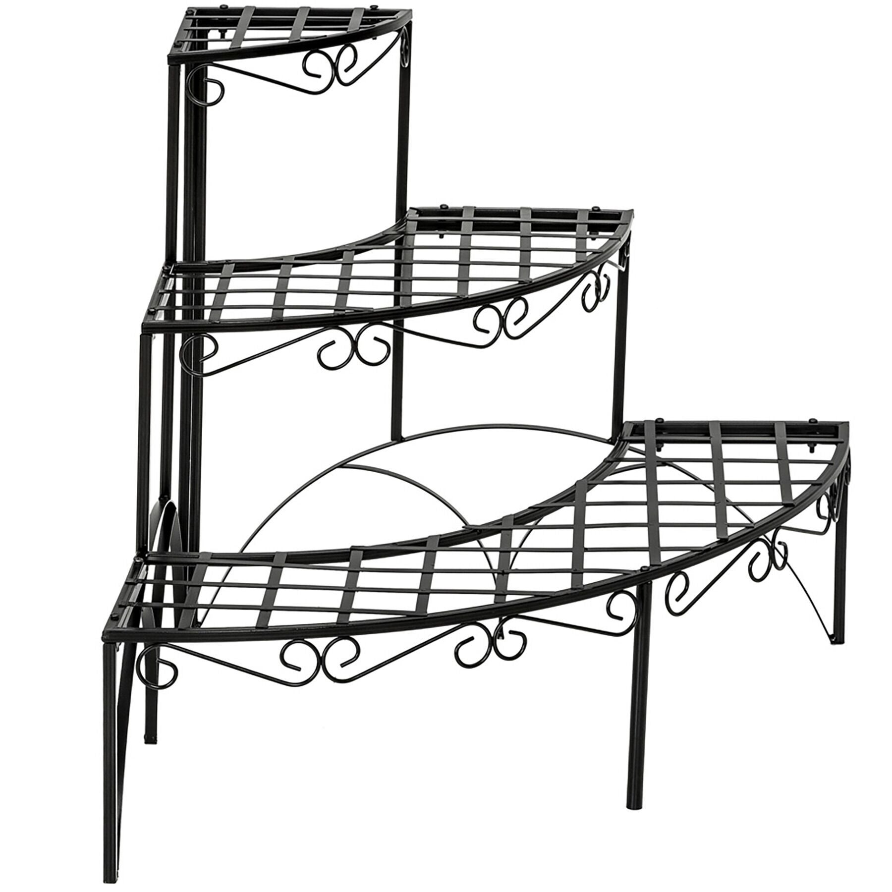 Etagère pour plantes angle 3 niveaux à 3 niveaux TECTAKE - 3