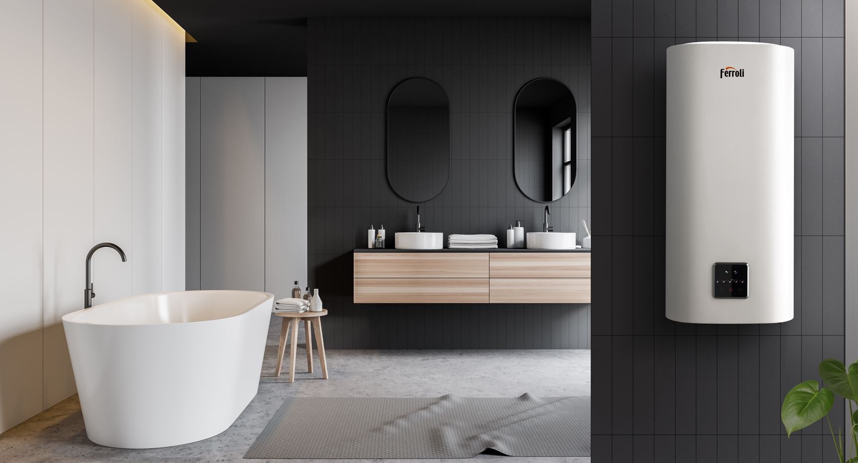 Chauffe eau électrique TITANO TWIN 100L - Plat - Multiposition - Blanc - 4