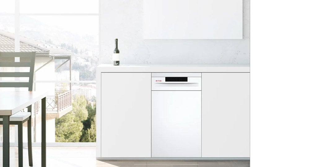 Lavavajillas EVVO D1X Slim (45 cm), 9 Cubiertos, 5 Programas, inox, Ancho 450 mm - 7