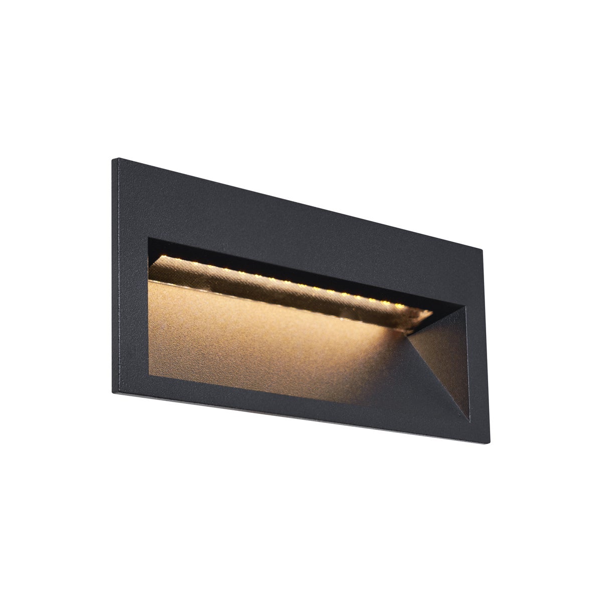 Nowoczesna oprawa ścienna wpuszczana czarna 16 cm z LED IP65 - Mert