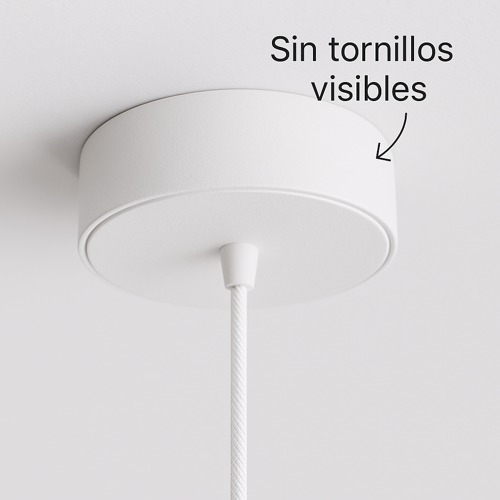 Lámpara de techo modelo DAILA BBB Beige /cable blanco /floron blanco - 8