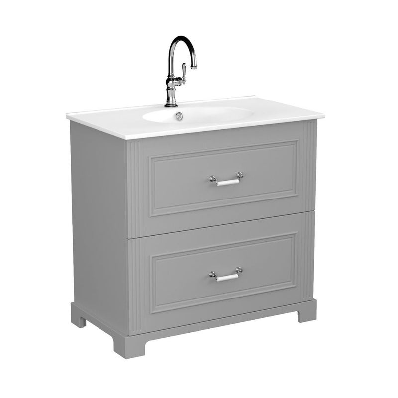 Szafka pod umywalkę OXFORD 80 cm ciemno szara półmat